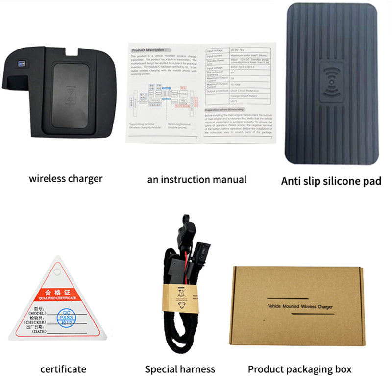 WXZOS Center Console Wireless Fast Charging Pad for Nissan Frontier 2022