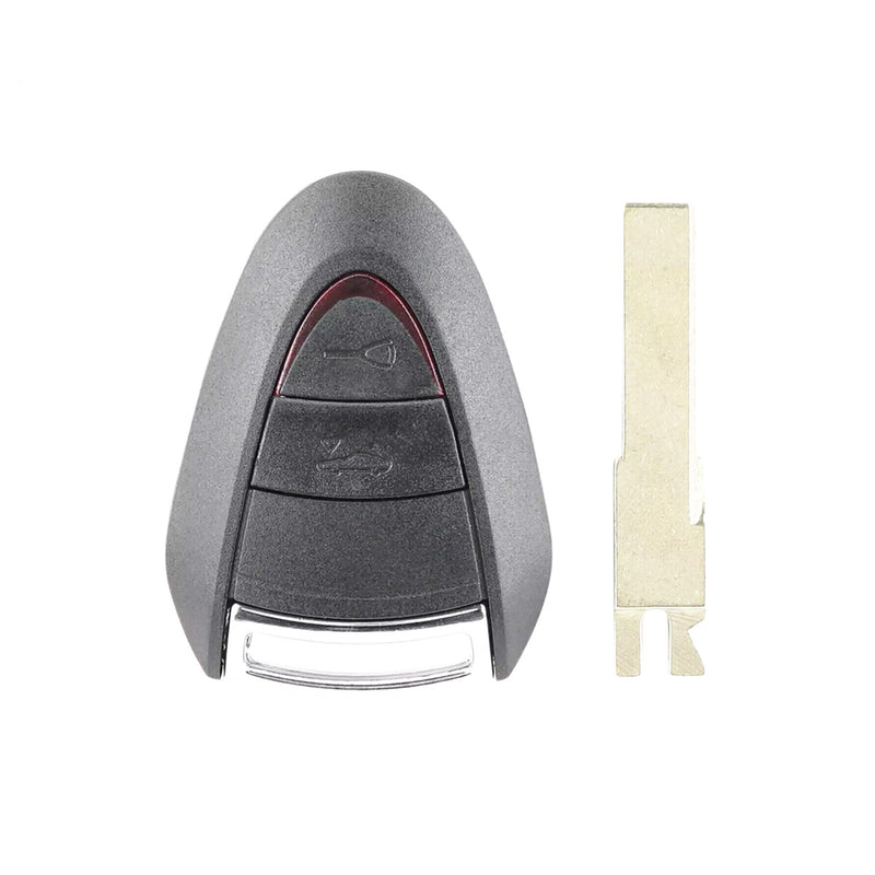 WXZOS 2/3 Buttons Remote Key Fob Shell w/Rubber Mat for Porsche Boxster 987 2005-2012