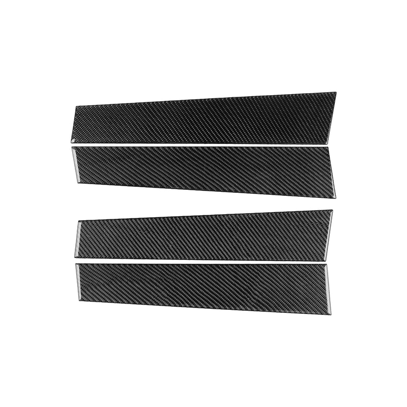 WXZOS Genuine Carbon Fiber  Exterior Door B-pillar Trim for Dodge Durango 2011-2019