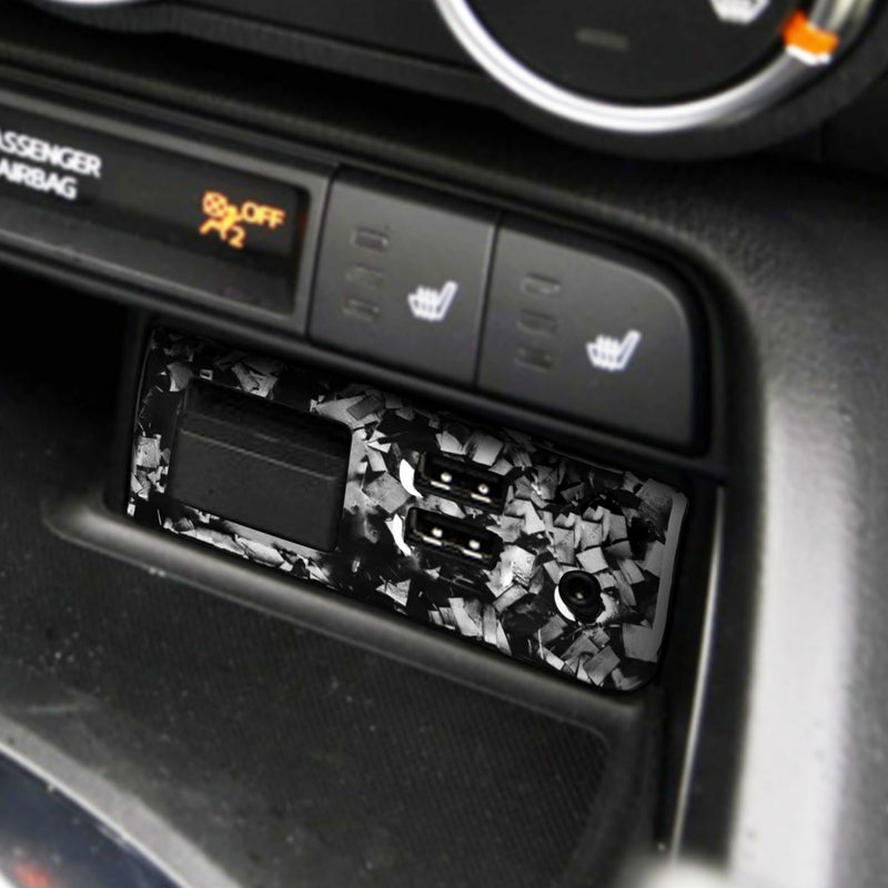WXZOS Dash Center Console USB/AUX-In Socket Panel Trim for Mazda MX-5 Miata 2016-2023