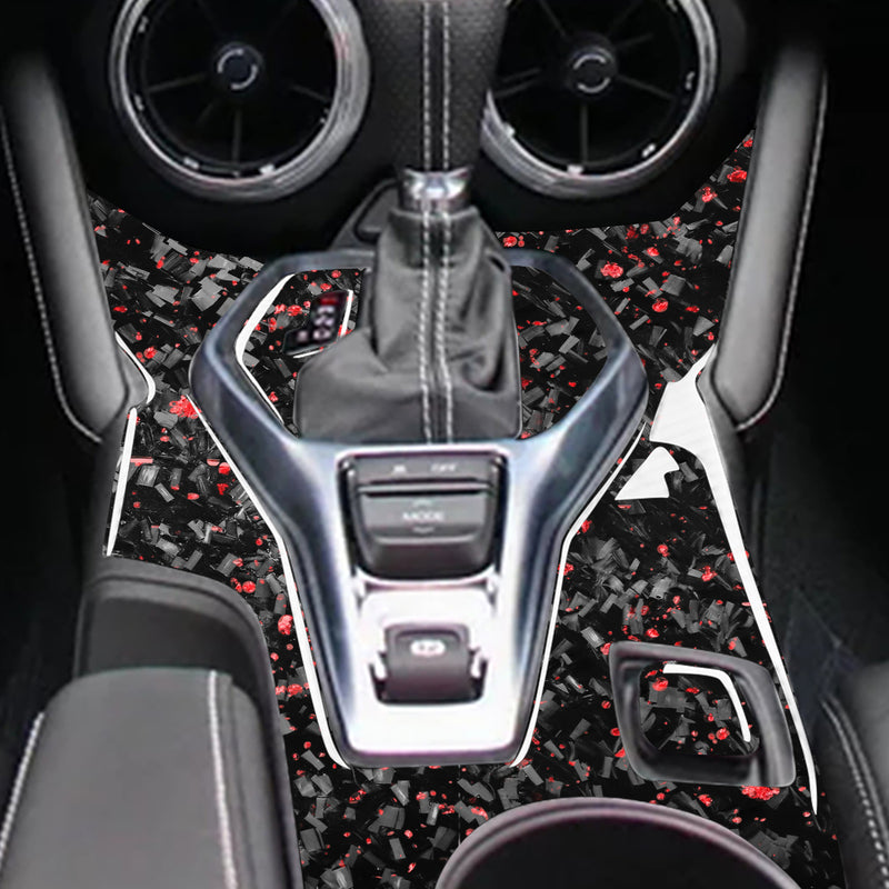 WXZOS Genuine Carbon Fiber Gear Shift Lever Panel Trim for Chevrolet Camaro 2017-2019