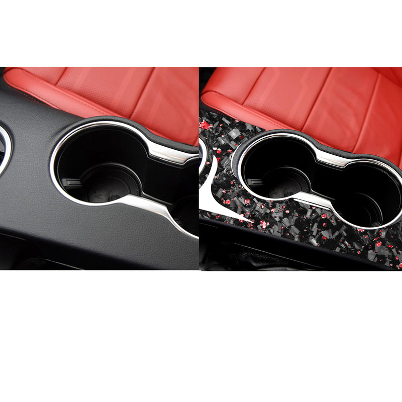 WXZOS Genuine Carbon Fiber Center Console Panel Trim for Ford Mustang 2015-2020