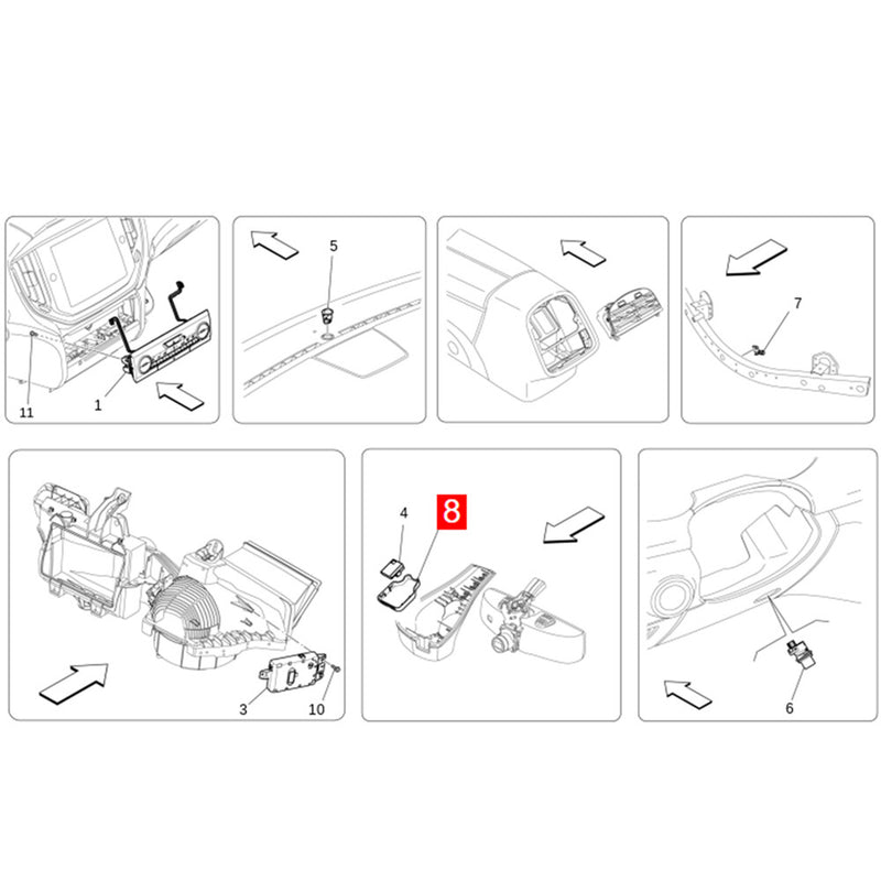 WXZOS Front Window Rain Sensor Cover Panel Trim for Maserati Quattroporte 2014-2017