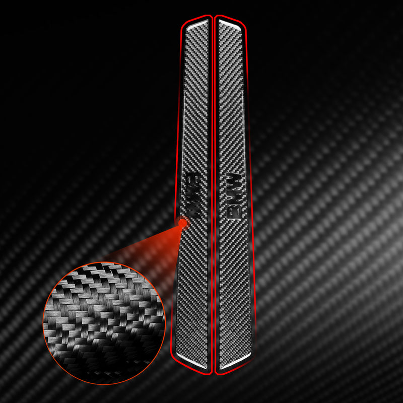 WXZOS Genuine Carbon Fiber Door Sill Plate Protector Sticker for BMW Z4 E85 2003-2008