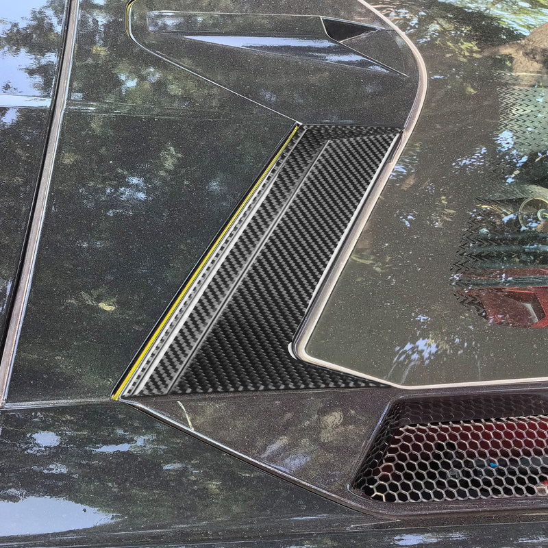 WXZOS Genuine Carbon Fiber Roof Camera Bezel Trim for Chevrolet Corvette C8 2020-2024