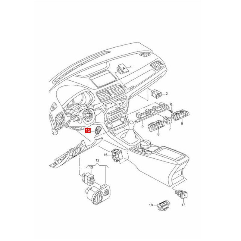 8U0905217A Engine Start Stop Switch Button for Audi Q3 2012-2018