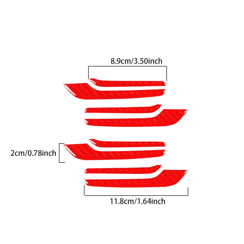 WXZOS Genuine Carbon Fiber Inner Door Handle Trim for Mercedes W206 C-class 2022-2024