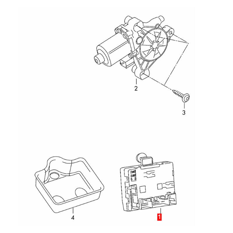 WXZOS Front Left Door Control Unit Module for Audi A7 S7 RS7 A7 Quattro (4G) 2012-2018