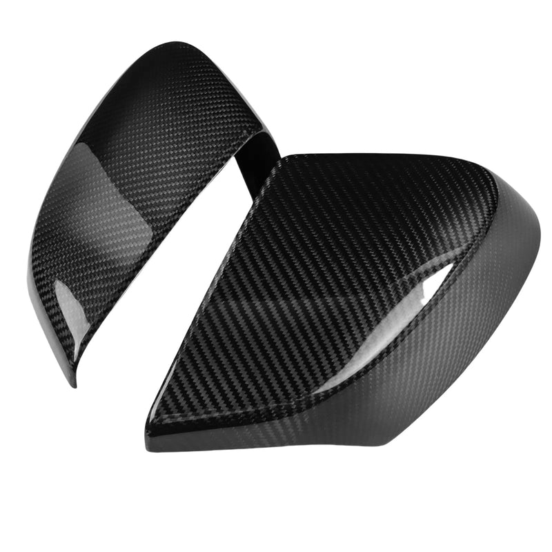 WXZOS Dry Carbon Fiber Side View Wing Mirrors Trim for Chevrolet Corvette C8 2020-2025