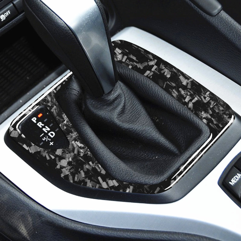 WXZOS Genuine Carbon Fiber Gear Shift Lever Panel Trim for BMW E84 X1 2011-2015