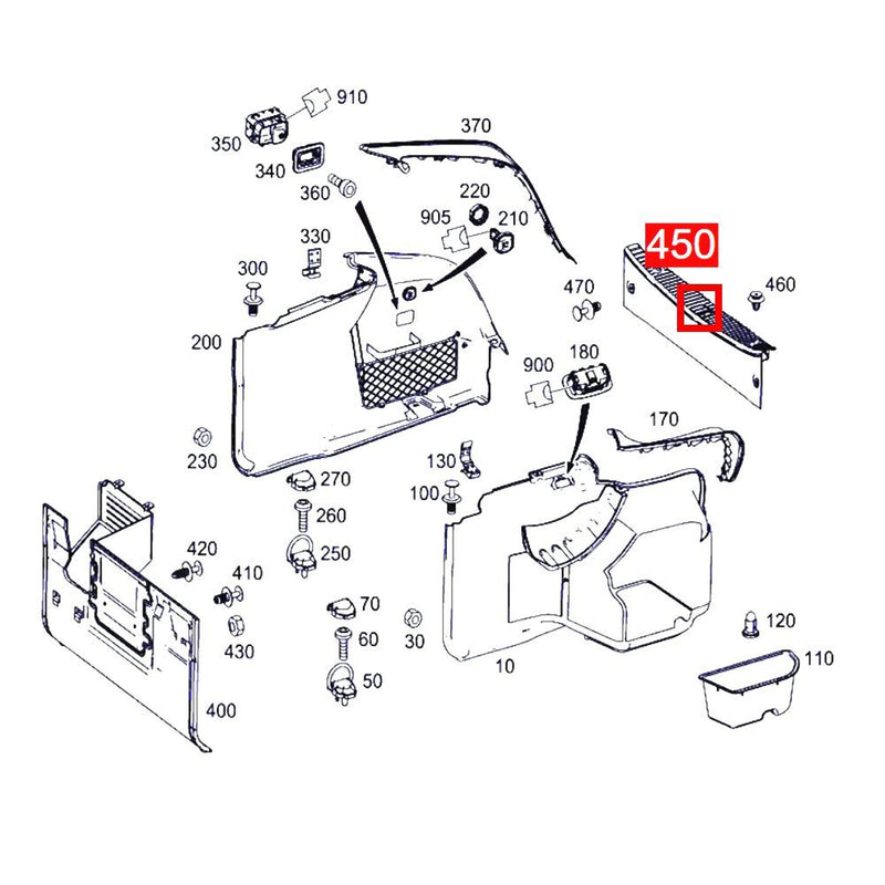 WXZOS Rear Trunk Lock Lid Cover for MercedesBenz? S-Class W222 Maybach X222 2014-2020?