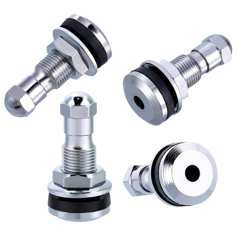 4Pcs Tire and Rubber TR-416-S 1" Outer Mount Metal Valve Stem