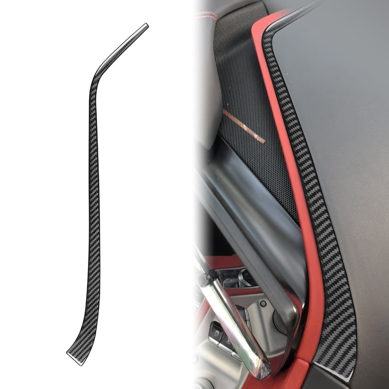 WXZOS Genuine Carbon Fiber Dashboard Top Pad Trim for Chevrolet Corvette C8 2020-2024