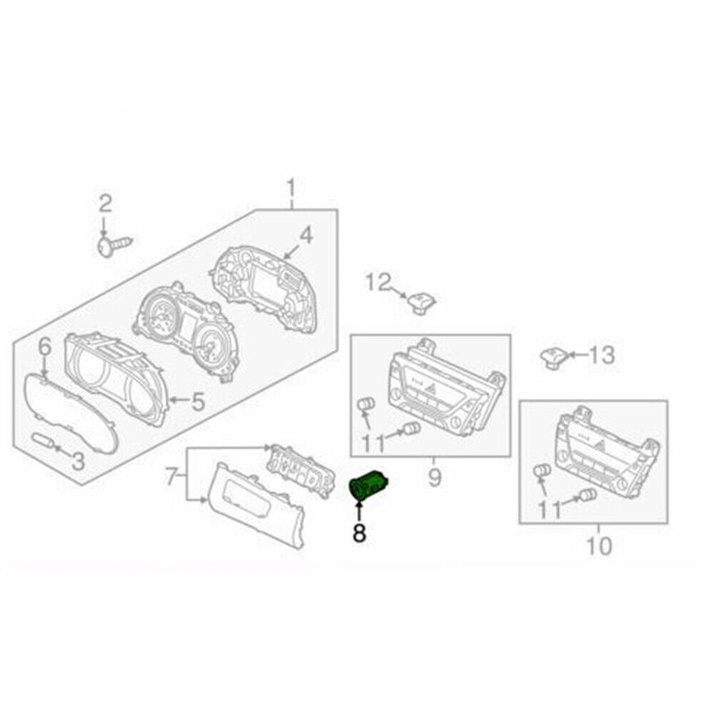 93502-F2500 Engine Start Stop Switch Button for Hyundai Elantra Avante 2016-2019