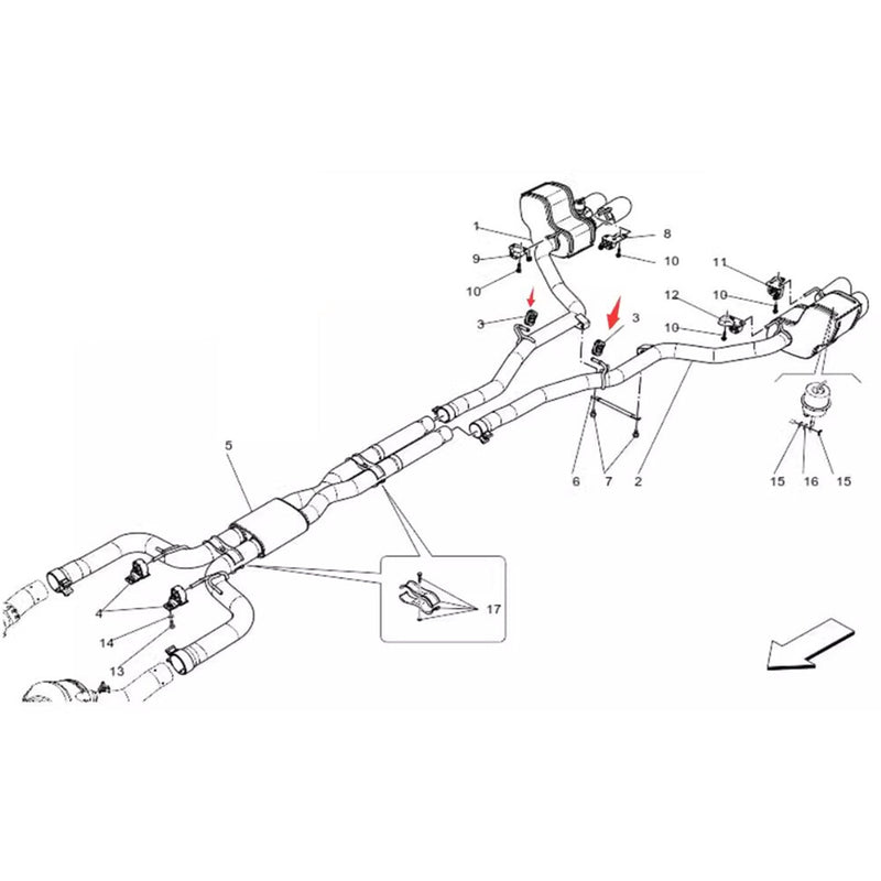 WXZOS Exhaust Pipe Hanger Support Insultor for Fiat Bravo 2009-2014
