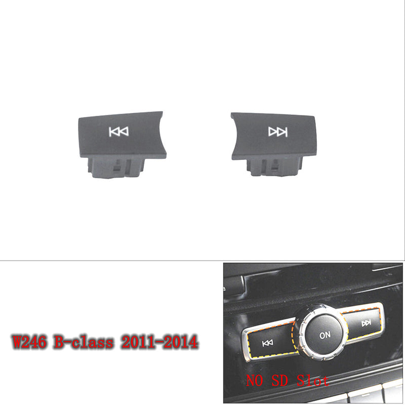 WXZOS CD Audio Control Button Knob Cover Set for Mercedes-Benz W246 B-class 2011-2014