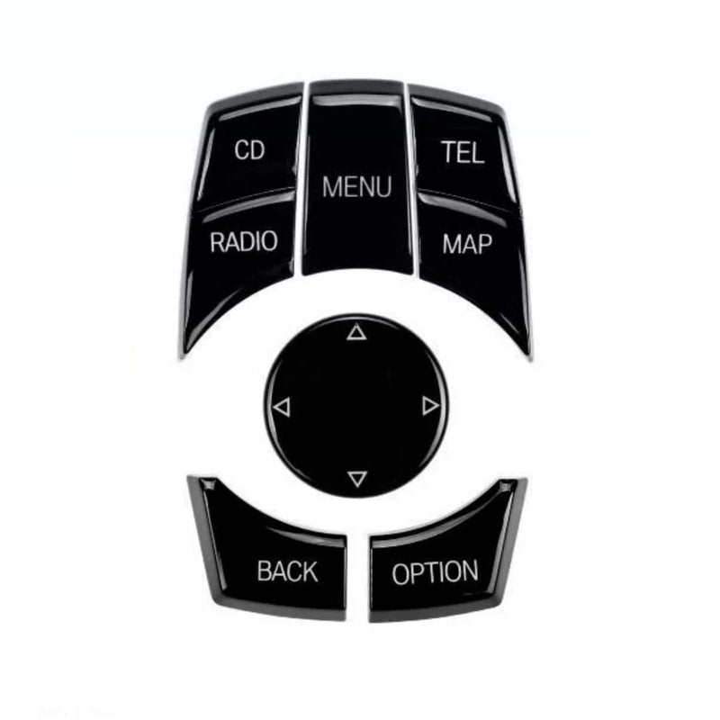 WXZOS Piano Black IDrive Multi-Media Switch Button Cover for BMW E84 X1 2013-2016
