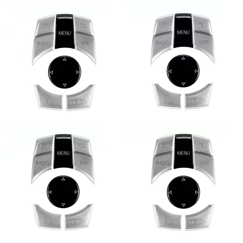 WXZOS Chrome IDrive Multi-Media Switch Button Cover for BMW E71 E72 X6 2010-2013