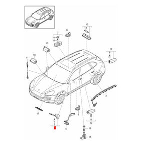 95863161200 Front Left Reversing Mirror Floor Lamp for Porsche Cayenne 2011-2017