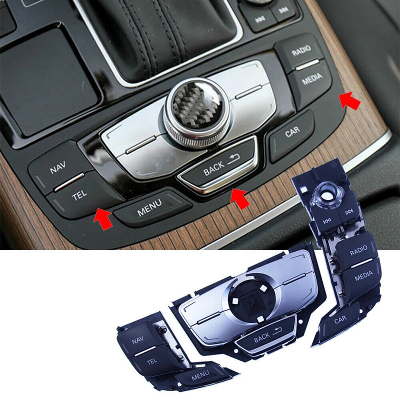 MMI Center Console Right MEDIA RADIO CAR Switch Button for Audi A6 C7 A7