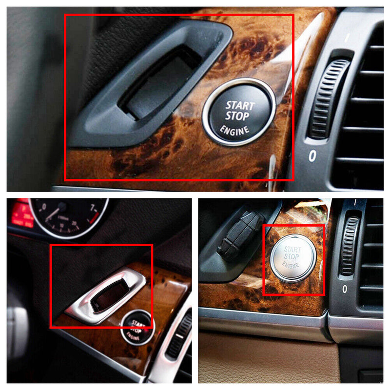 Engine Lgnition Keyhole Start Stop Switch Cover Trim for BMW 2008-2013 X5 X6