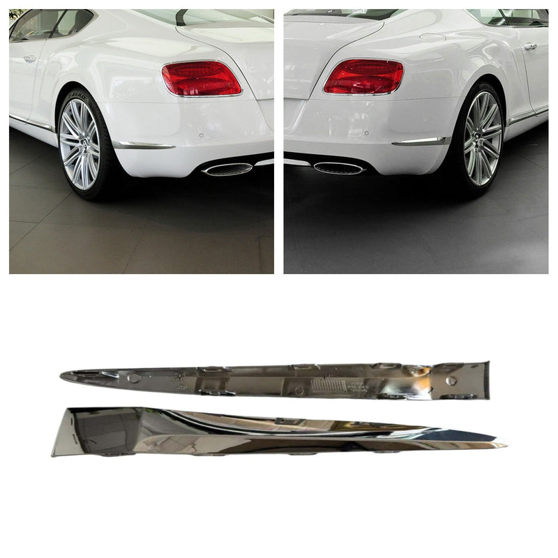 WXZOS Rear Bumper Body Side Garnish Trim for Bentley Continental GT GTC 2012-2014