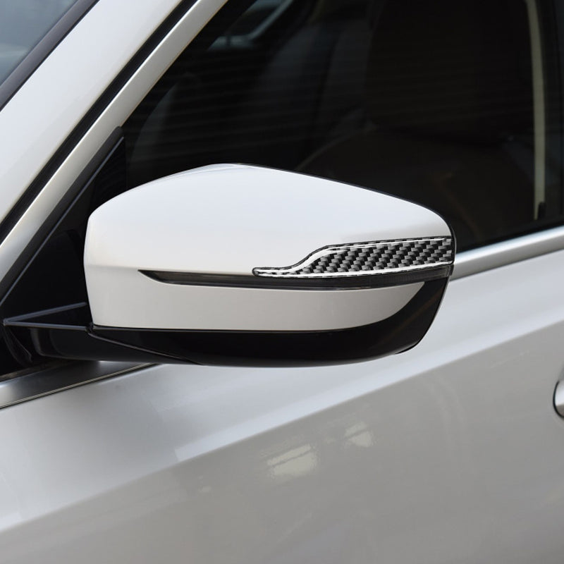 WXZOS Genuine Carbon Fiber Rear View Mirror Anti-Collision Sticker for BMW 2012-2018