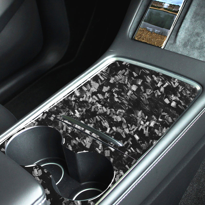 WXZOS Genuine Carbon Fiber Center Console Panel Trim for Tesla	Model3 2017-2024