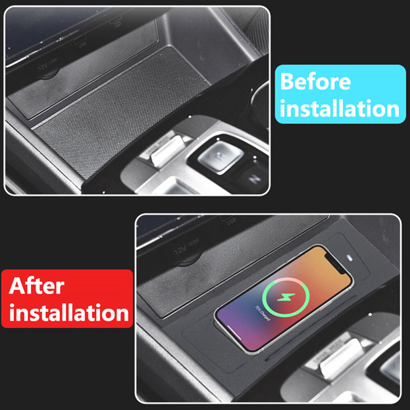 WXZOS Center Console Phone Wireless Fast Charging Pad for Hyundai Tucson 2021-2023