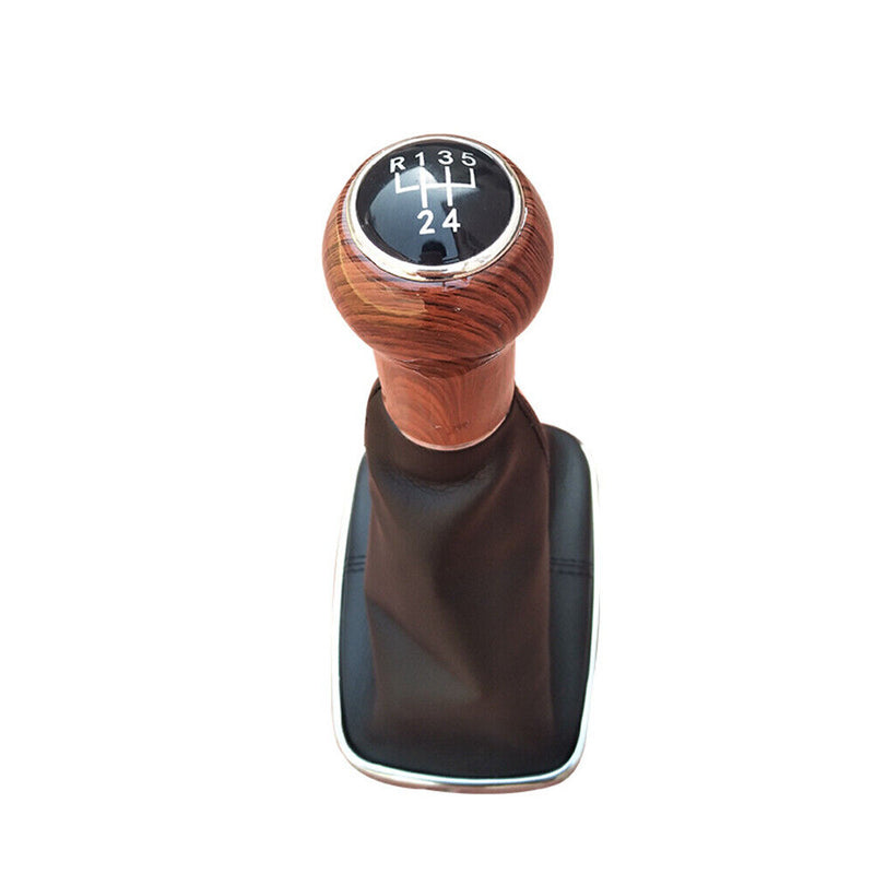 Mahogany 5 Speed Gear Shift Knob For VW Bora Golf MK4 Jetta