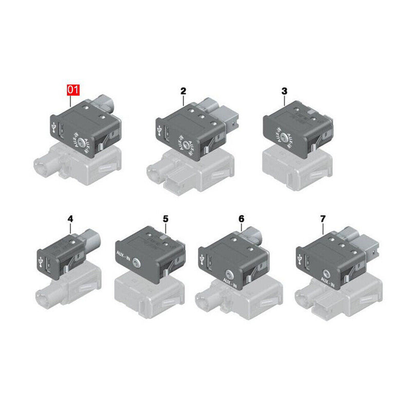 84109237653 Audio USB Charge Auxiliary Jack for BMW 1er E82 E87LCI E88 2008-2012