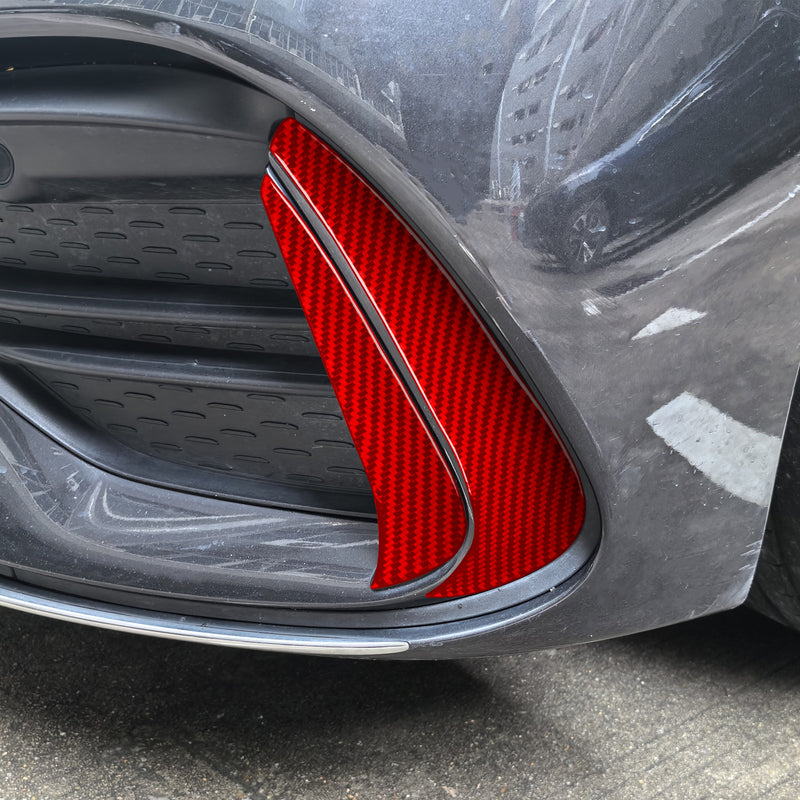 WXZOS Genuine Carbon Fiber Side Air Intake Trim for Mercedes W206 C-class 2022-2024