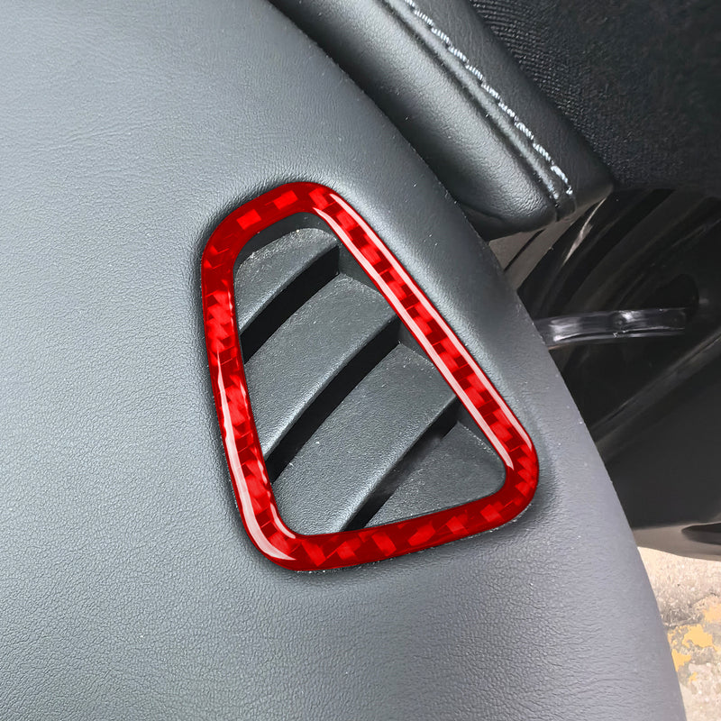 WXZOS Carbon Fiber Dashboard Air Outlet Vent Trim for Mercedes W206 C-class 2022-2024