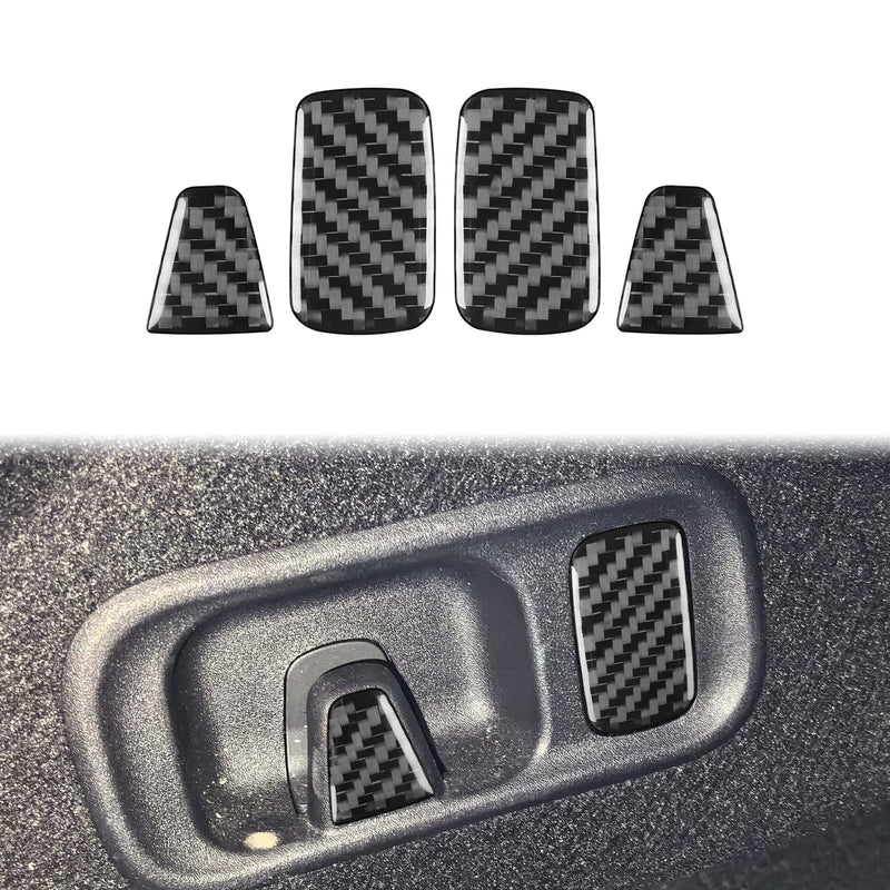 WXZOS Genuine Carbon Fiber Rear Trunk Hooks Trim for Mercedes W206 C-class 2022-2024