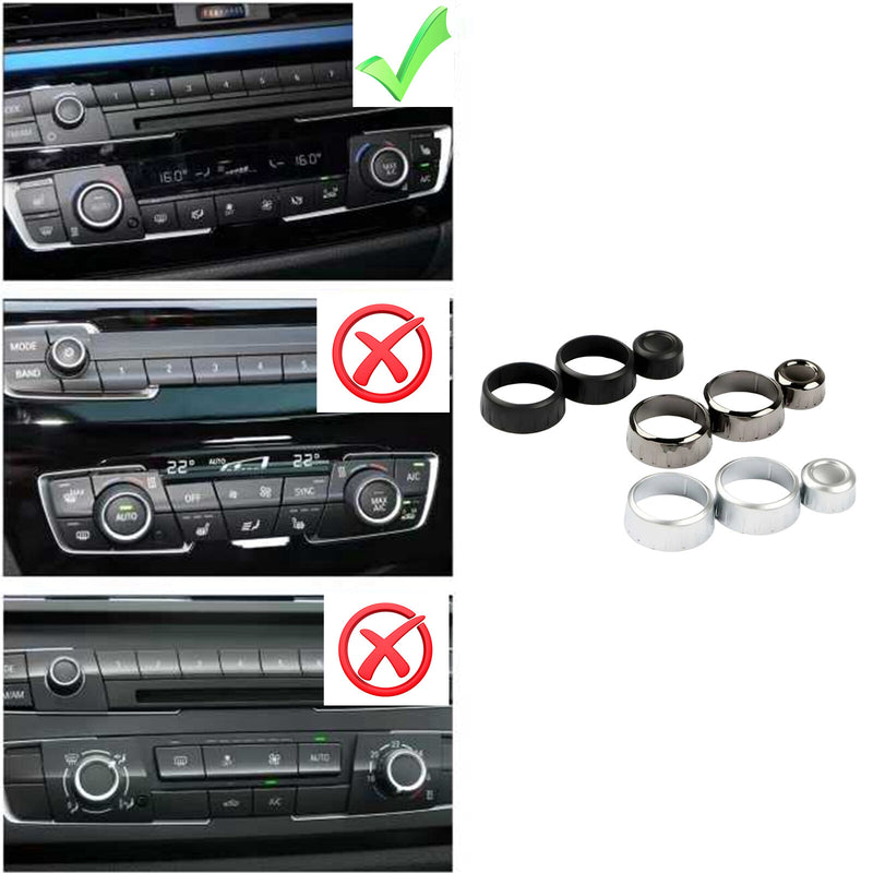 WXZOS FM A/C Temperature Control Button Knob Trim Cover for BMW 1Series F20 2013-2018
