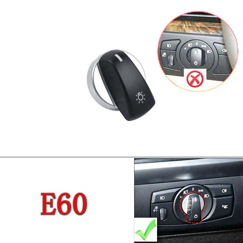 WXZOS Headlight Switch Rocker Button Frame Replacement for BMW E60 5series 2007-2009