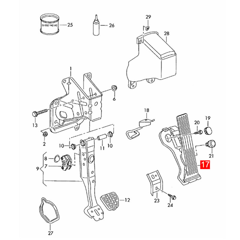 WXZOS Accelerator Throttle Pedal Position Sensor for Volkswagen Tiguan 2009-2017