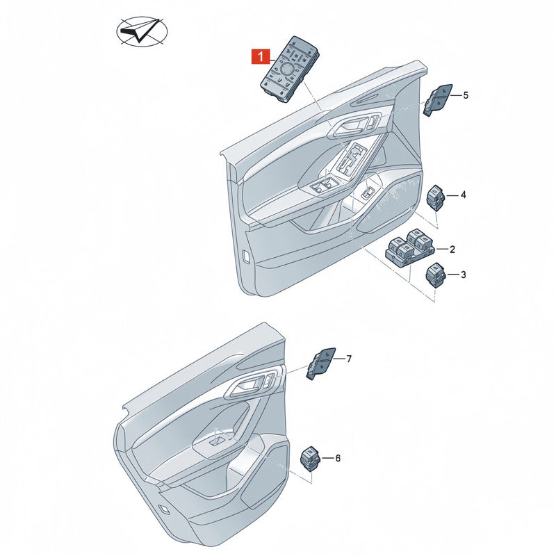 WXZOS  MMI Touch Response Multi Smart Switch for Audi Q6 e-tron/Sportback 2025-2027