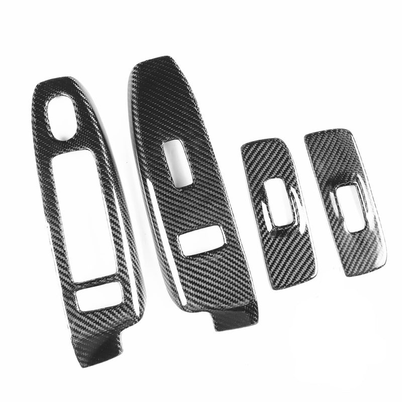 WXZOS Genuine Carbon Fiber Power Window Switch Bezel Cover for Hummer H3 2007-2010