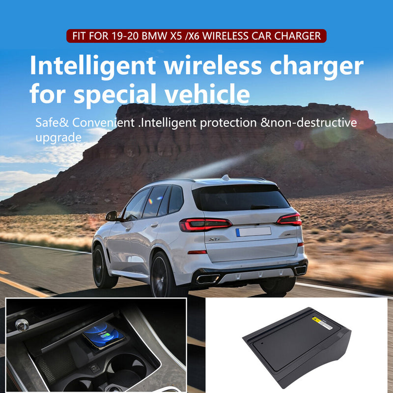 WXZOS Center Console Phone Wireless Fast Charging Pad for BMW X5 G05 F95 2019-2020