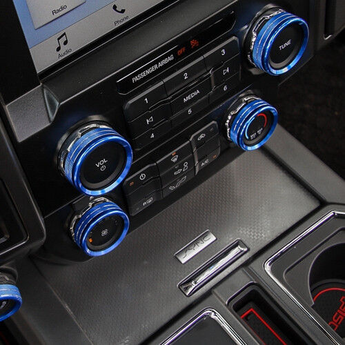 4Pcs Air Condition Switch Knob Cover Trim For Ford F150 F-150 2016 2017 Car Auto