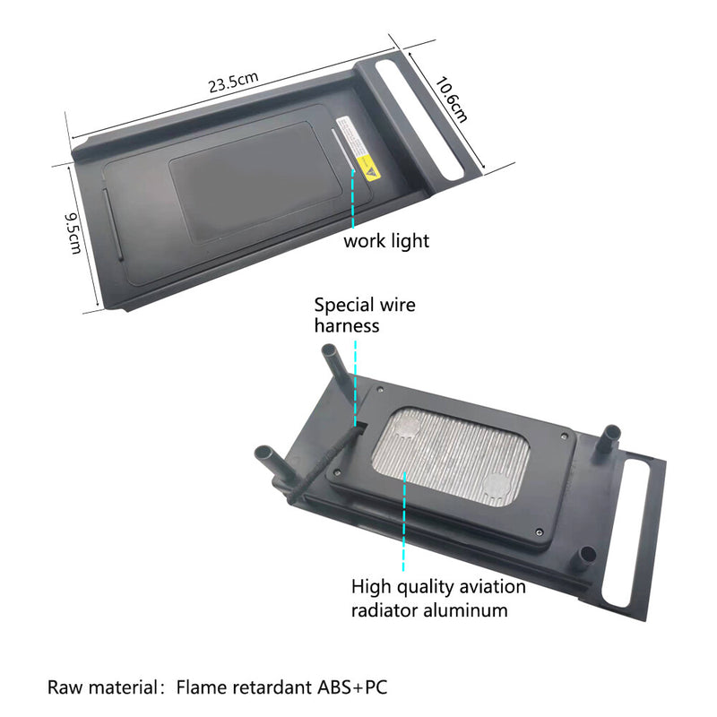 WXZOS Center Console Phone Wireless Fast Charging Pad for Volvo V60 2013-2018