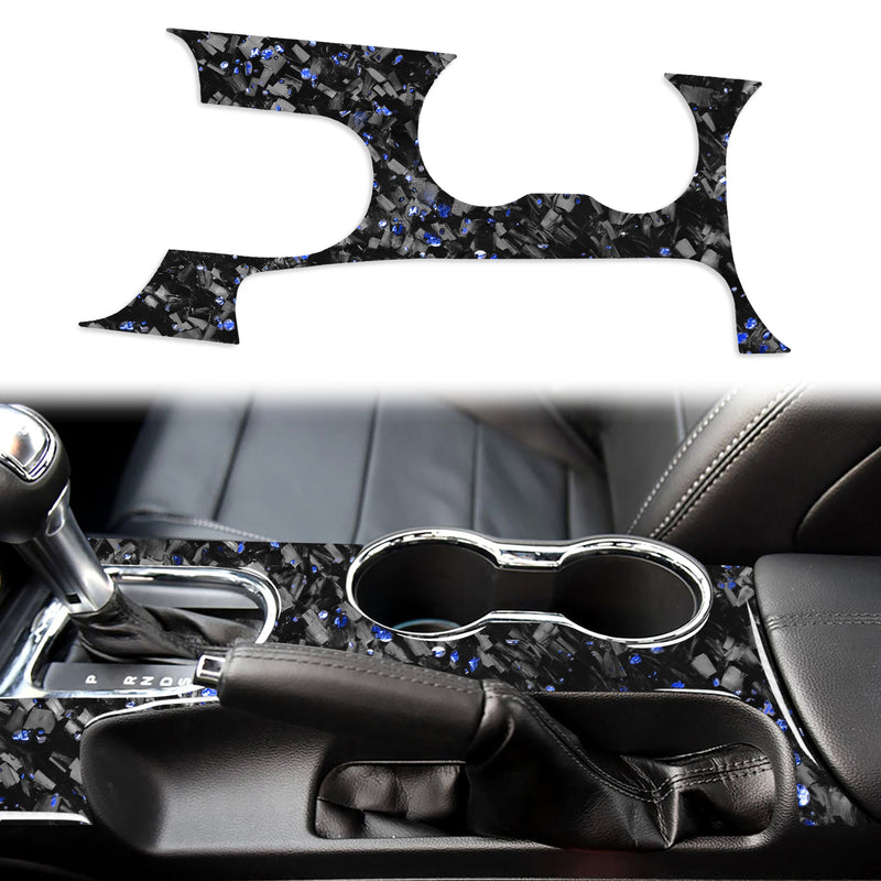 WXZOS Genuine Carbon Fiber Center Console Panel Trim for Ford Mustang 2015-2020