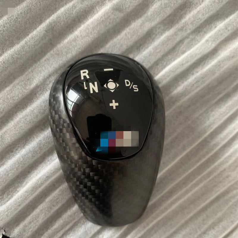 Carbon Fibre Gear Shift Knob Panel w/M Sticker for BMW M3 E90 E92 E93 2008-2012