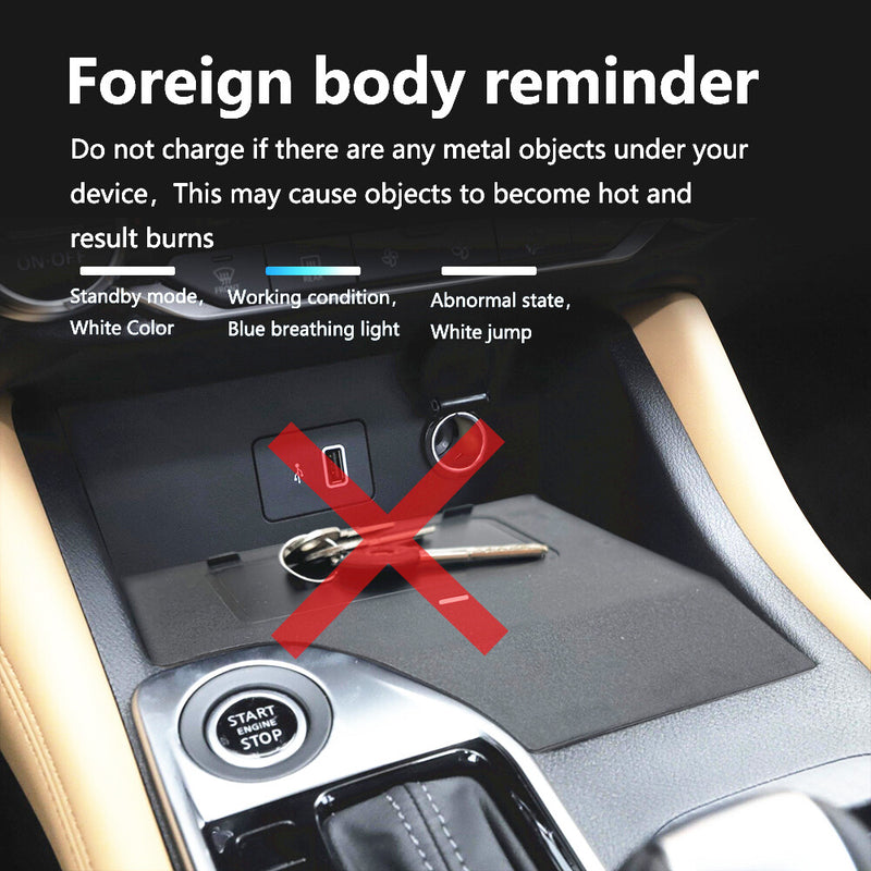 WXZOS Center Console Wireless Fast Charging Pad for Nissan Sentra 2020-2021