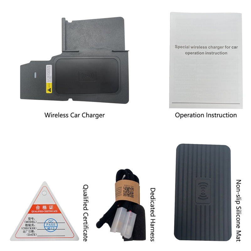 WXZOS Center Console Wireless Fast Charging Pad for Suzuki Baleno 2015-2019