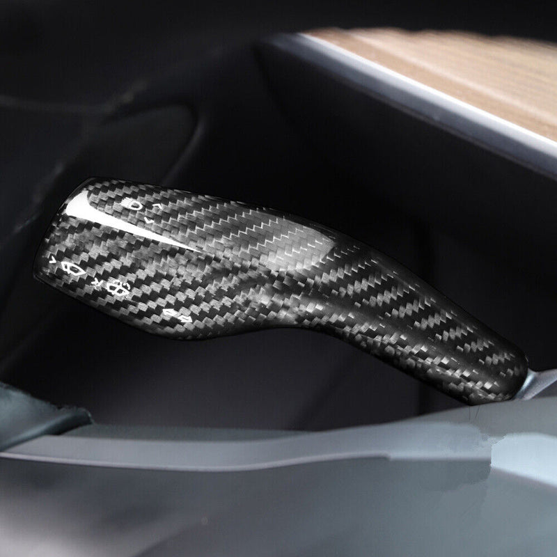 Genuine Carbon Fiber Wiper Gear Shift Lever Cover Trim for Tesla Model 3 2017-22