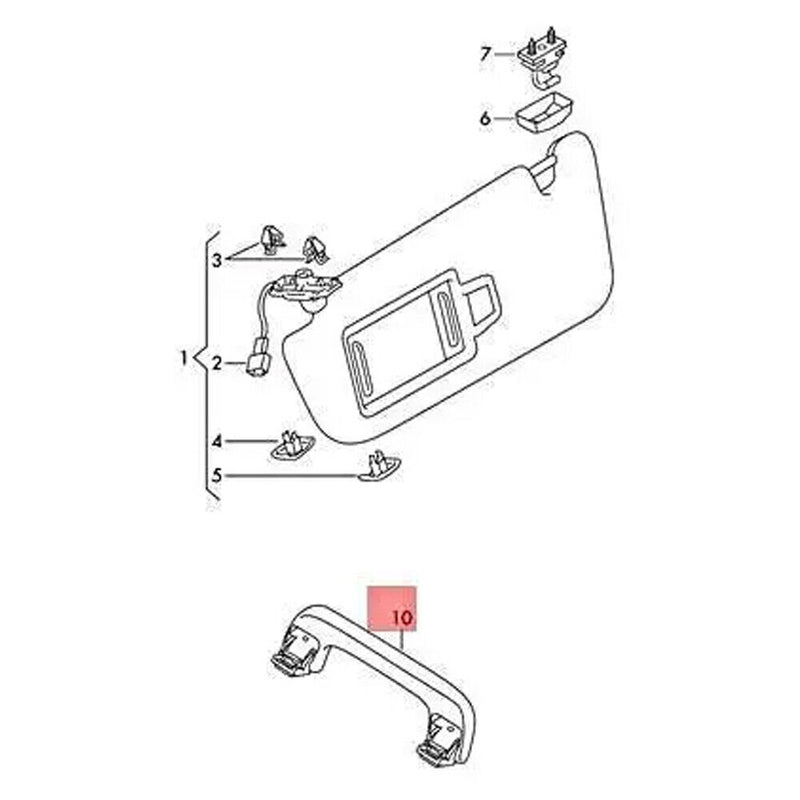 1PC Roof Grab Handle Pastel Silver for Audi A8 S8 Quattro 4N2 4N8 D5 2019-2023