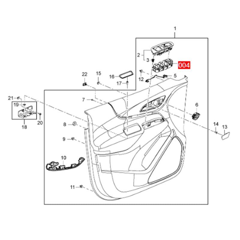 WXZOS Front Driver Side Door Master Power Window Switch for GMC Sierra 1500 2019-2023