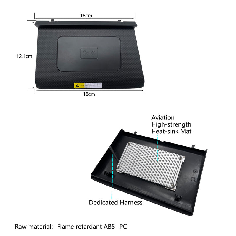 WXZOS Front Center Console Wireless Fast Charging Pad for VW Tiguan 2018-2021